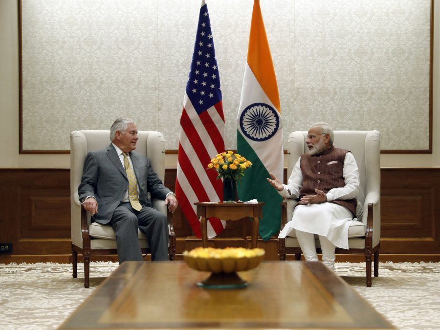 Tillerson and Indian Prime Minister Modi meet to discuss the future of their nations. Graphic courtesy of Getty images 