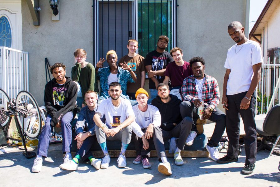 +BROCKHAMPTON%2C+%E2%80%9Cthe+best+boy+band+since+One+Direction%E2%80%9D+sits+outside+of+their+home+in+East+Los+Angeles.+Courtesy+of+Vice