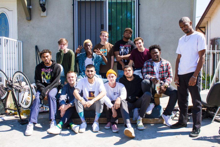  BROCKHAMPTON, “the best boy band since One Direction” sits outside of their home in East Los Angeles. Courtesy of Vice