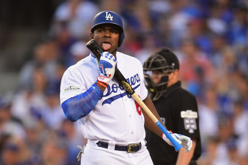 Dodgers+Right+Fielder%2C+Yasiel+Puig%2C+looks+to+improve+on+last+seasons+National+League+Pennant+winning+season+%28Photo+courtesy+of+Harry+How%2FGetty+Images