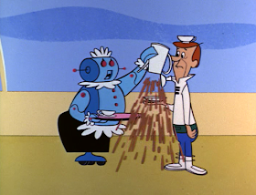 Rosey from The Jetsons is one of the most iconic examples futuristic robots using artificial intelligence programming. Graphic courtesy of Hanna-Barbera Productions. 