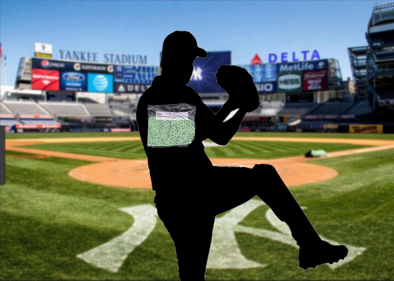 Performance Enhancing drugs are not permitted under the regulations of Major League Baseball. Graphic Courtesy of Eric Evans ('19)