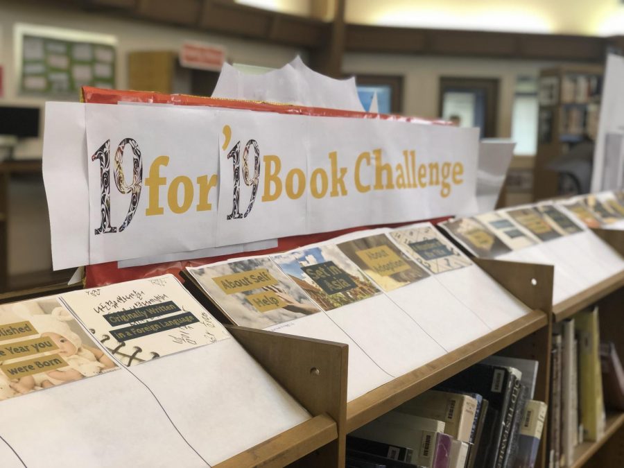 The 19 for ‘19 Book Challenge is now on display in Fawcett Library.
