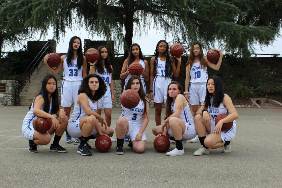 VWS varsity basketball poses in home uniforms for their team picture in the El Espejo yearbook. On the same day, December 14th, 2019, the team stomped over their opponent, Samueli Academy, in their first league game, starting their undefeated streak in league. In addition to winning 65-24, Samueli Academy held the title of league champions in the previous year. Giselle Alrachid (‘20) said, “[The game against Samueli Academy] was a great start off to a fantastic season. The energy was there from the beginning and even though we were ahead we never let up and fought to the end. And this is the mentality we brought with us throughout the season.”