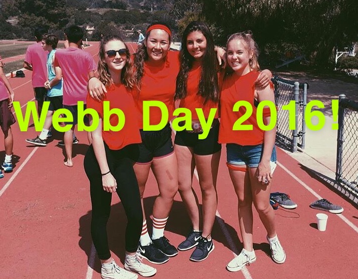 At the time freshman, Gracie Reda (‘19), Lindsay Jung (‘19), Solfrid Myhre and Mary Davis (‘19) celebrate their many class wins at the 2016 Webb Day! Graphic Courtesy of Gracie Reda (19).