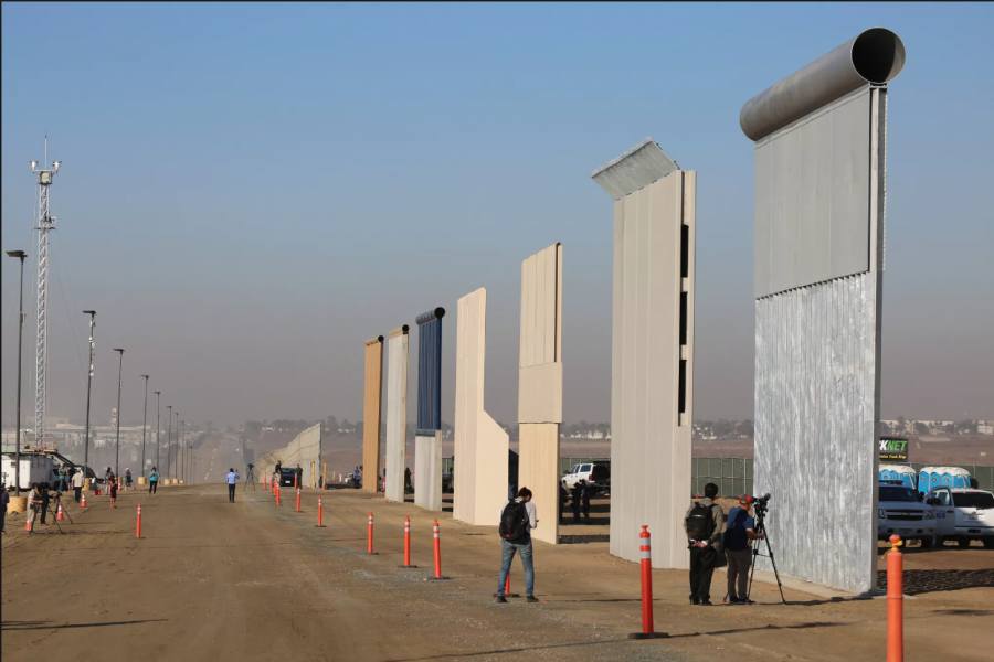 President Trump’s seven border wall prototypes are located in San Diego, California. Graphic Courtesy of Archinect