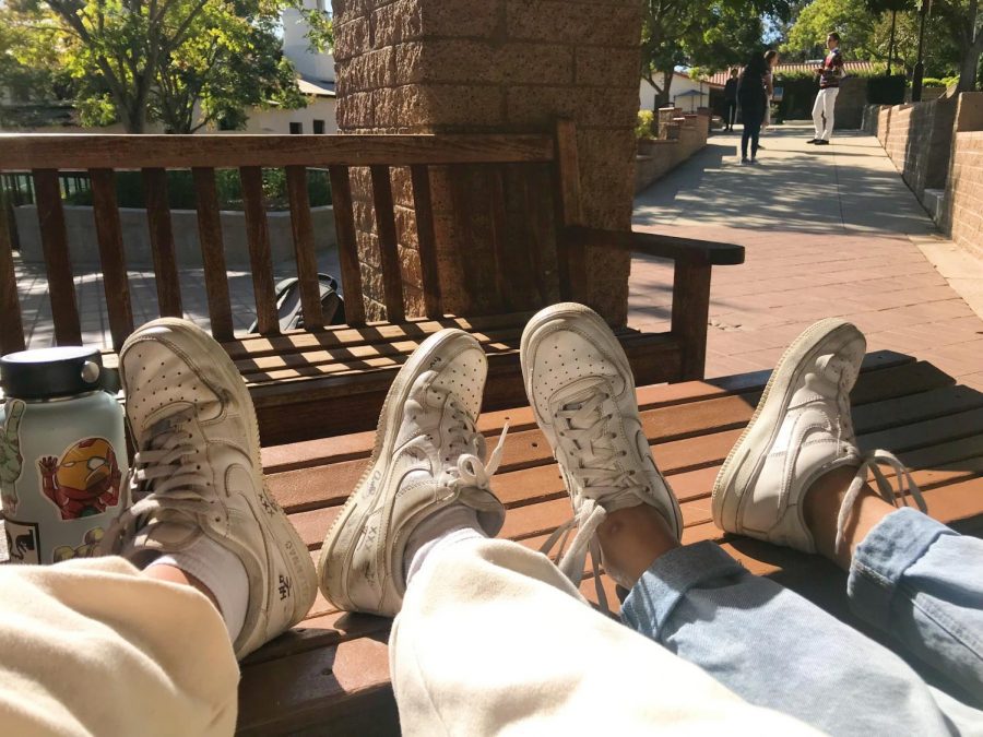 Two Webbies, Kara Sun (‘20) and Helina Zhao (‘20) show off their Nike Air Force. 