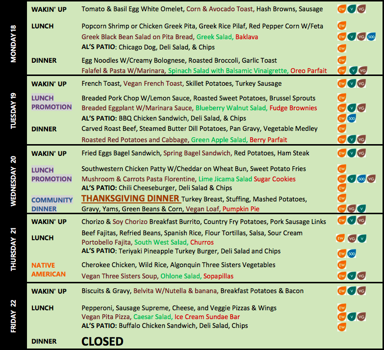 This Week's Menu