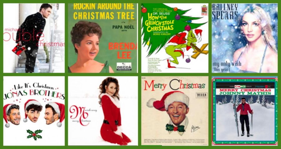 Festive album covers all around! Graphic courtesy of Nichola Monroe.