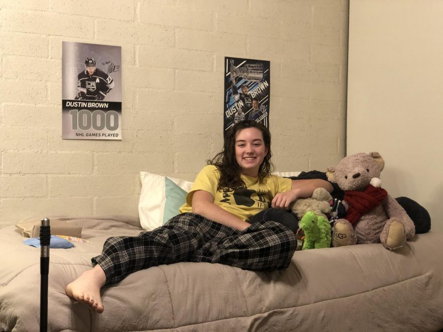 Aspen Helgeson (20) relaxes in her bed, enjoying the freedom of being a second semester senior. 
