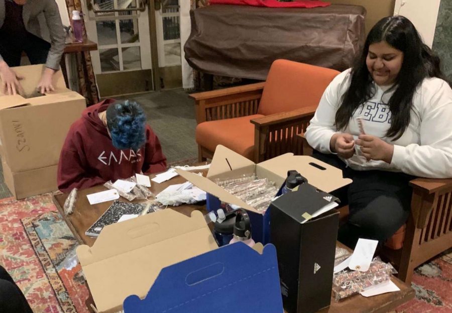 VWS Prefects work hard on creating the perfect Candy Grams.