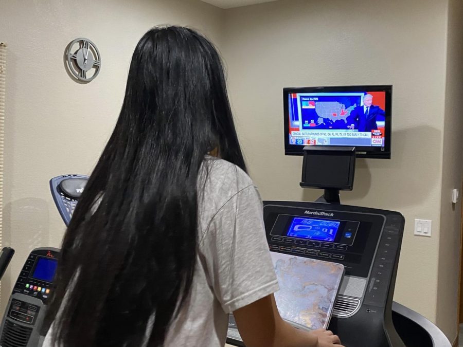 Alice Phung (‘21) follows the news to receive updates on the election. 
