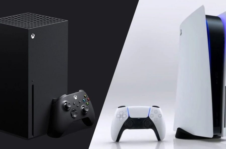 The Xbox Series X (left) vs.The PlayStation 5 (right). 