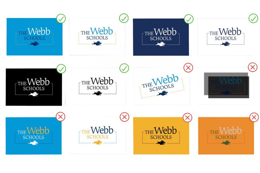 An inside look at Webb’s official brand guidelines. From an internal document, this image shows guidelines on how users can modify the logo for distribution. Graphic Courtesy: Scott Nichols.