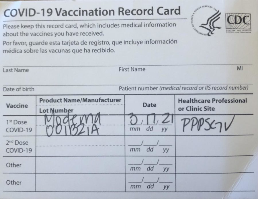  Vaccine cards help to keep track of who has already been vaccinated and when they need to receive their second dose. 
