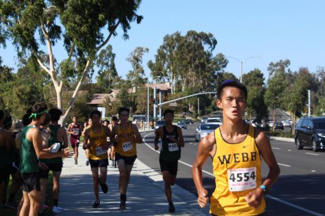 Alan Wang (‘24) compete in the preliminaries for a top spot while followed by his two teammates Aiden Helgeson (‘23) and Matthew Maschler (‘24). 