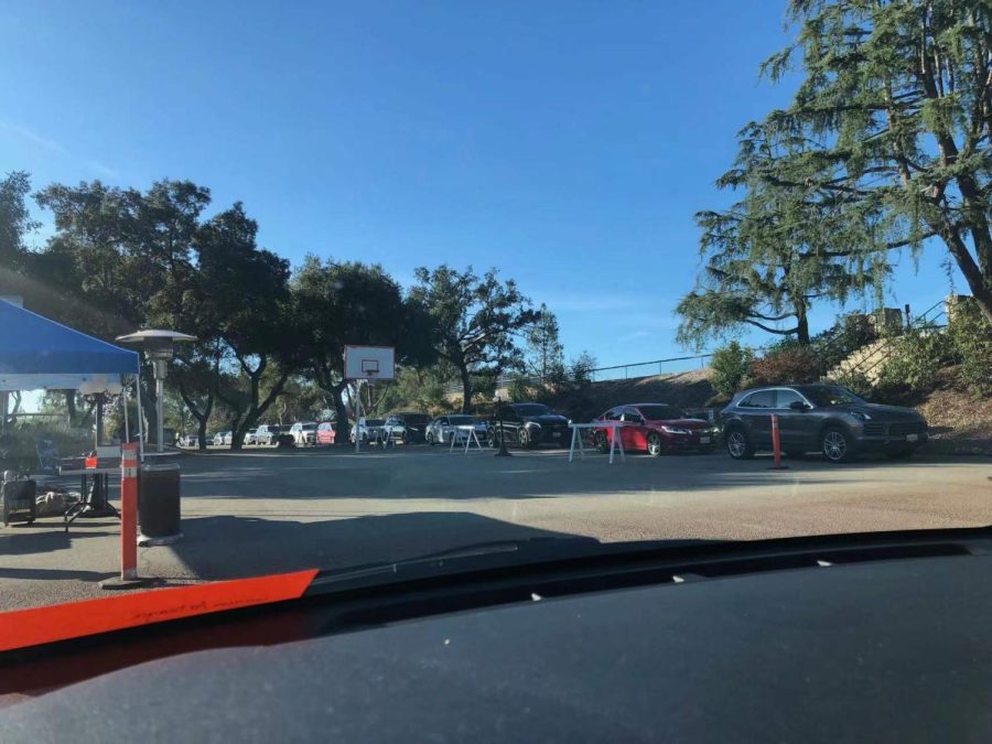 As+day+students+returned+to+campus+on+Tuesday%2C+January+4th%2C+they+waited+inside+their+vehicles+at+the+gym+parking+lot+to+be+tested.+The+line+was+very+long+as+each+student+had+to+wait+for+15+minutes+for+the+test+result.+Only+students+with+negative+test+results+were+allowed+on+campus.+Nevertheless%2C+for+the+next+three+days%2C+Webb+still+experienced+an+increase+of+COVID-19+cases%2C+with+seven+students+who+tested+positive+on+Friday.