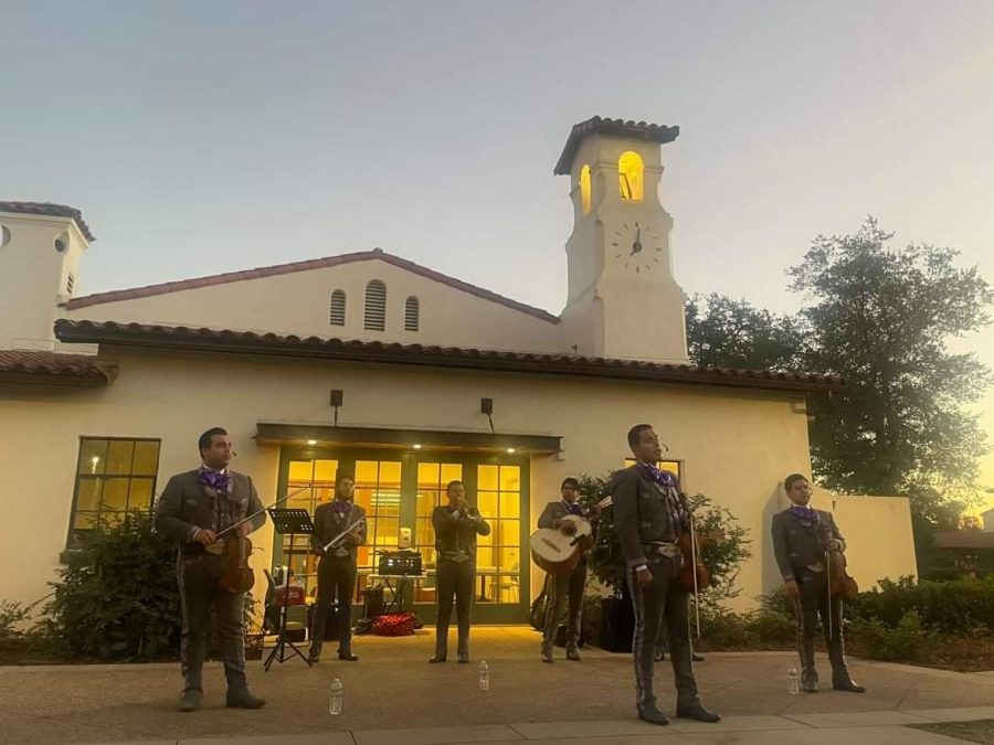 The Mariachi de Los Angeles plays for the Webb community as students, faculty, and families are invited to dance on the quad on a Friday evening.  