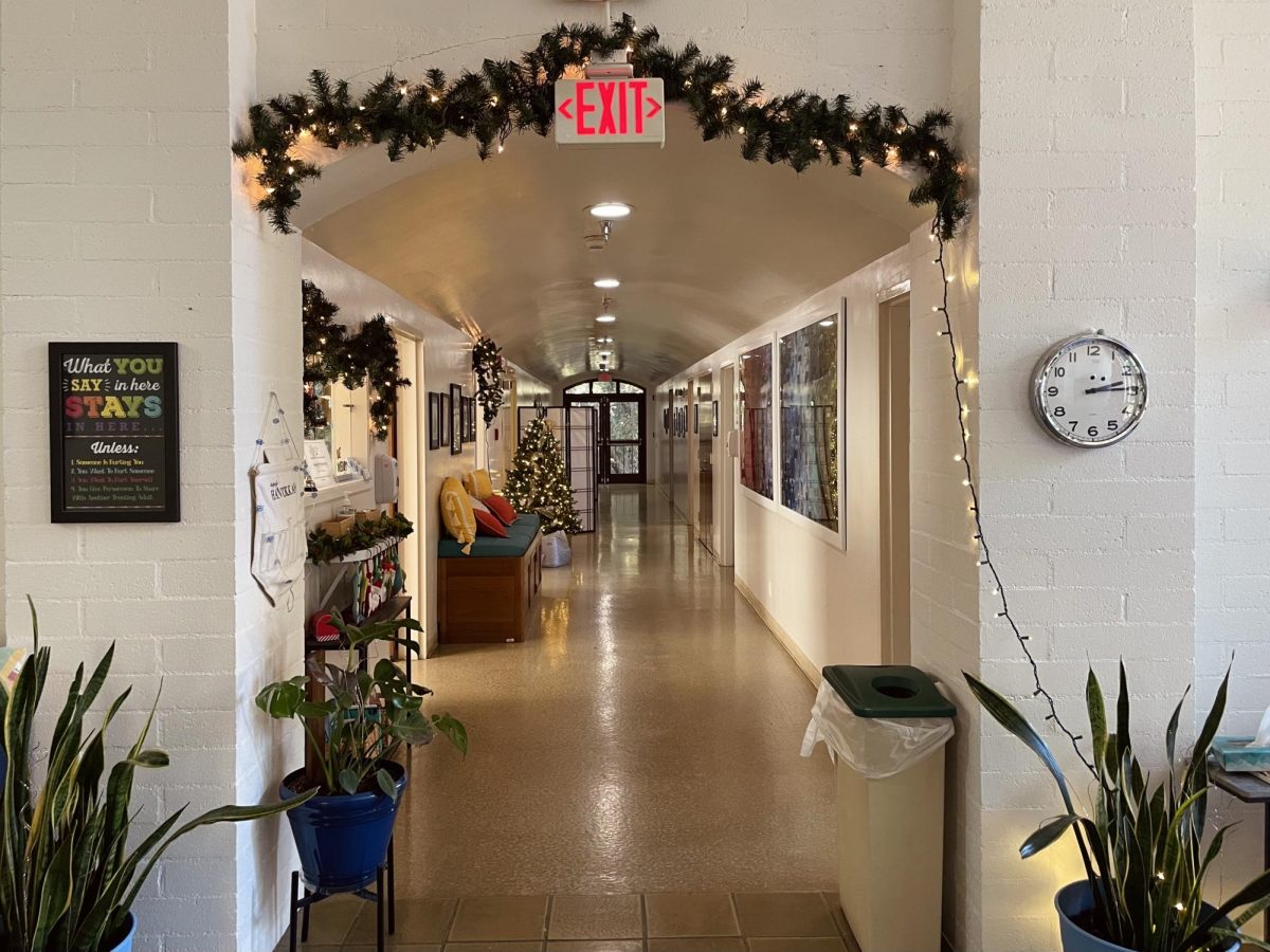 Webb%E2%80%99s+empty+Health+Center+is+decorated+with+Christmas+trees+and+warm+lights+for+the+holidays.+The+COVID-19+testing+station+is+no+longer+present%2C+and+significantly+fewer+students+pay+regular+visits+to+the+Center+than+in+the+last+few+winters.++