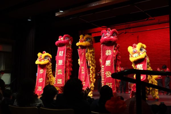In the Liu Chueng Theater, dancers mimic a lion’s movement in costumes together with drums and cymbals performers. The lion dance originated in China 5000 years ago and is believed to bring good fortune to all. “I really enjoyed the lion dance performance,” said Petrina Ong (‘24) “It took me back home where there would be lion dances outside my building.”