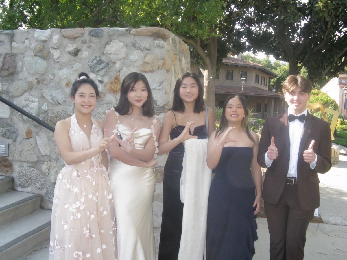 From left to right: Jenny Wang (‘24), Emily Li (‘24), Eleanor Hong (‘24), and Stratton Rebish (‘24) show W-C-C with their hands during the 2024 prom reception. Our 2023-2024 Head Editors have been the driving force and inspiring leaders behind the Webb Canyon Chronicle.