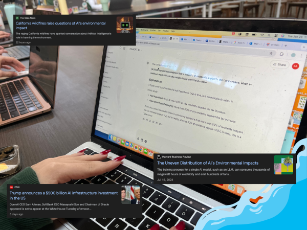 Webb students often use AI tools like ChatGPT to navigate questions they have about their classes, some students even having ChatGPT Pro subscriptions. “I think it becomes a habit that’s hard to break because ChatGPT is such a versatile and accessible tool to use for everything,” Triet Pham (‘26) said. However, headlines have been surfacing linking the detrimental environmental impact of AI, with some news sources even tying the recent California wildfires to AI’s resource use. This research has raised questions on whether investing in AI is worth it.  