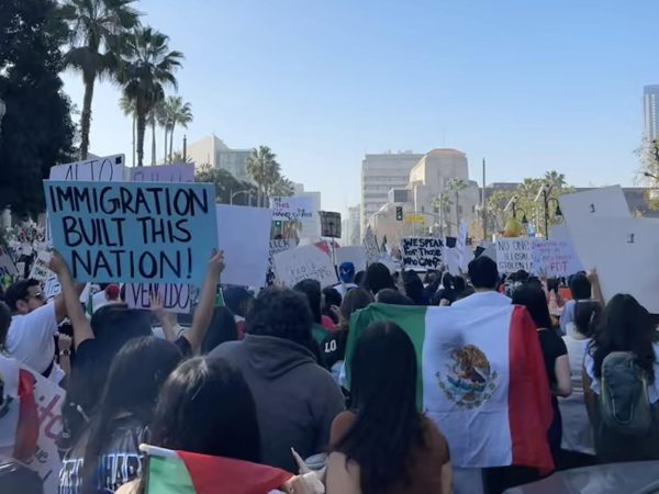 In February 2025, Los Angeles witnessed significant anti-ICE protests in response to intensified immigration enforcement under President Donald Trump's administration. Thousands of demonstrators marched from Olvera Street to City Hall and subsequently blocked the 101 Freeway. “By the time we were on the street, you couldn't see anyone—it was just like a sea of people,” Priscilla Centeno (‘24) said. Despite the scale of the protests and the freeway blockade, no arrests were reported.  