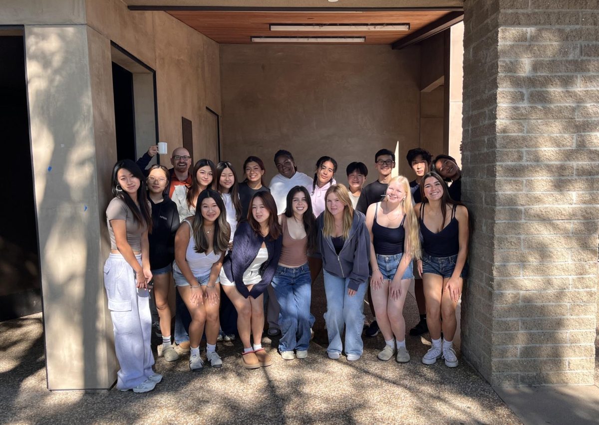  The current staff of the Webb Canyon Chronicle gathers together, representing the students behind the publication. While the photo captures a single moment, it reflects the collaboration and effort that go into every stage of the publishing process. “I love [that everyone on the WCC team] is just so supportive,” said Sandy Li (‘27), “They make me feel like I can freely express my ideas without being judged.” This shared effort highlights how the Chronicle is not just about individual writing, but about a collective commitment to telling meaningful stories that connect the Webb community.